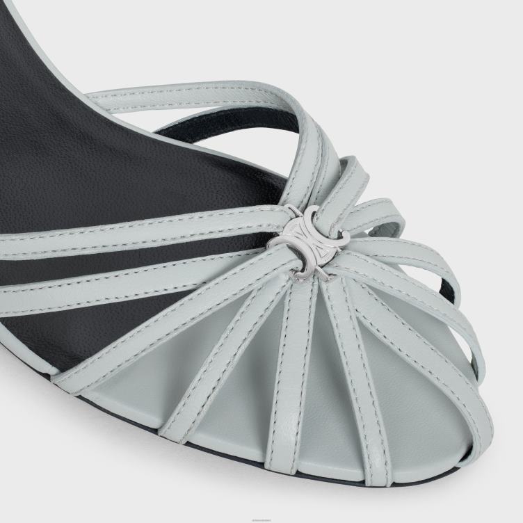 CELINE zacht blauw triomphe sandaal van lamsleer 4TLH8946