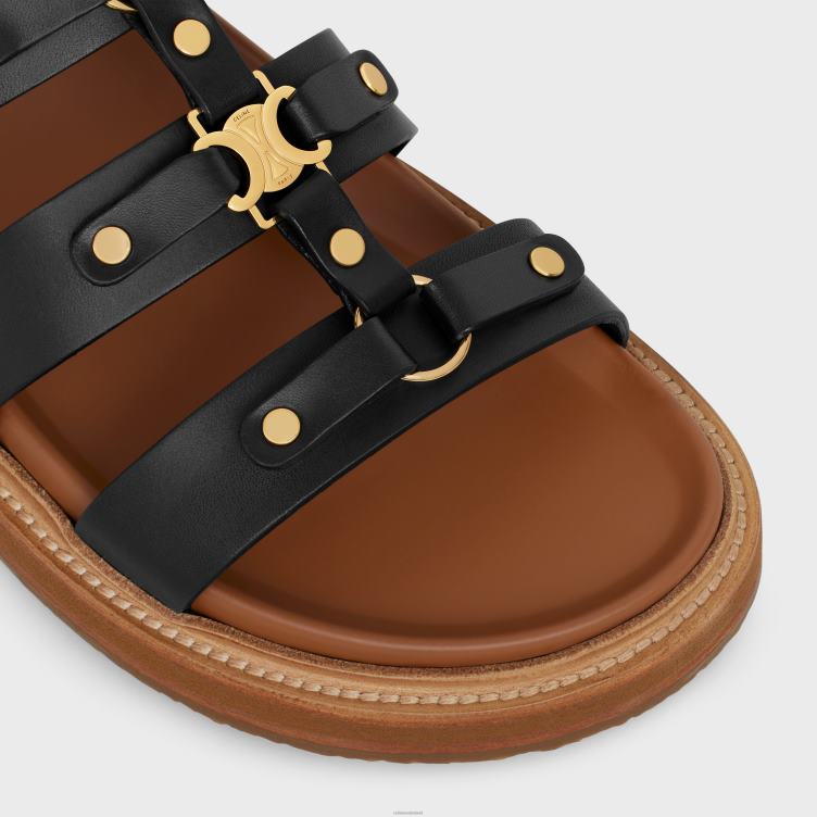 CELINE zwart tippi-slipper van kalfsleer 4TLH8990