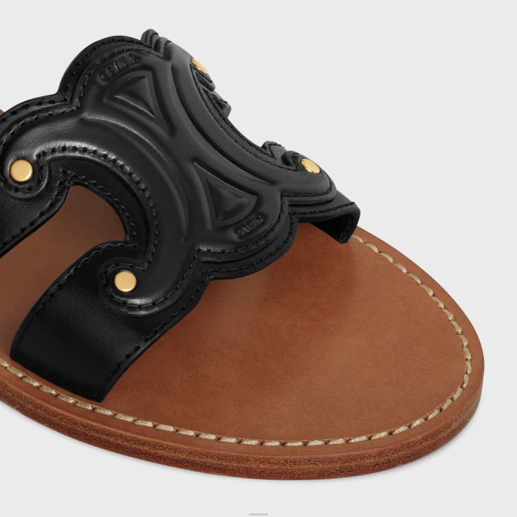 CELINE zwart triomphe muilezel van kalfsleer 4TLH8996