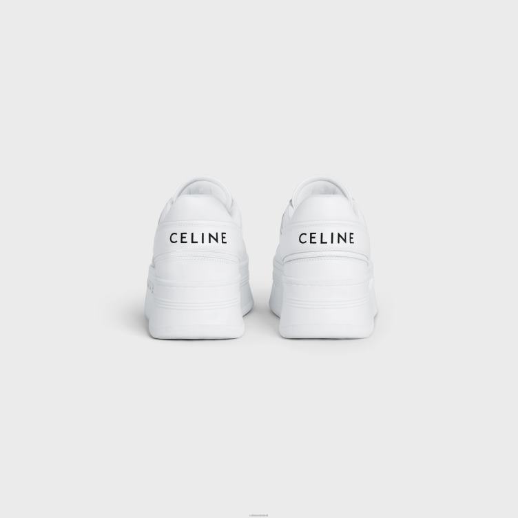 CELINE optisch wit bloksneakers met sleehakzool van kalfsleer 4TLH81013