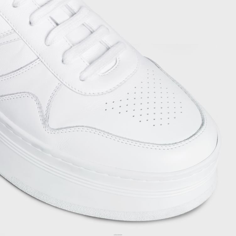 CELINE optisch wit bloksneakers met sleehakzool van kalfsleer 4TLH81013