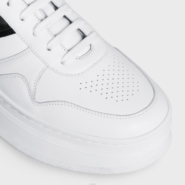 CELINE optisch wit/zwart bloksneakers met sleehakzool van kalfsleer 4TLH8947